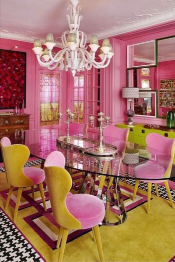 maximalism style dining room