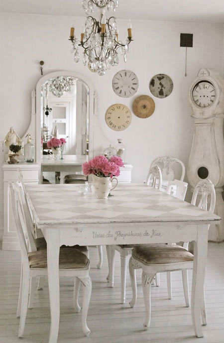 shabby chic style dining room