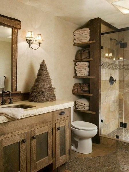 rustic style bathroom