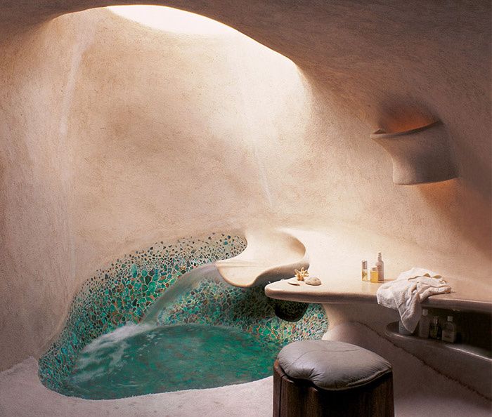 Organic style bath room