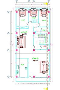 نقشه پروژه طراحی داخلی مسکونی