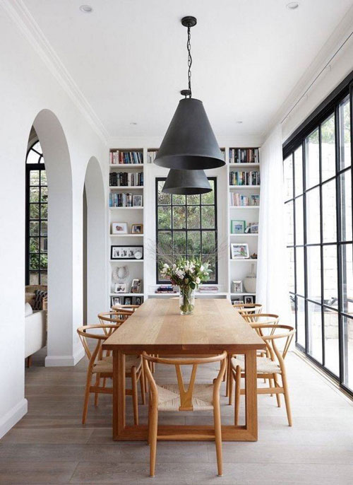 Danish style interior design dining room