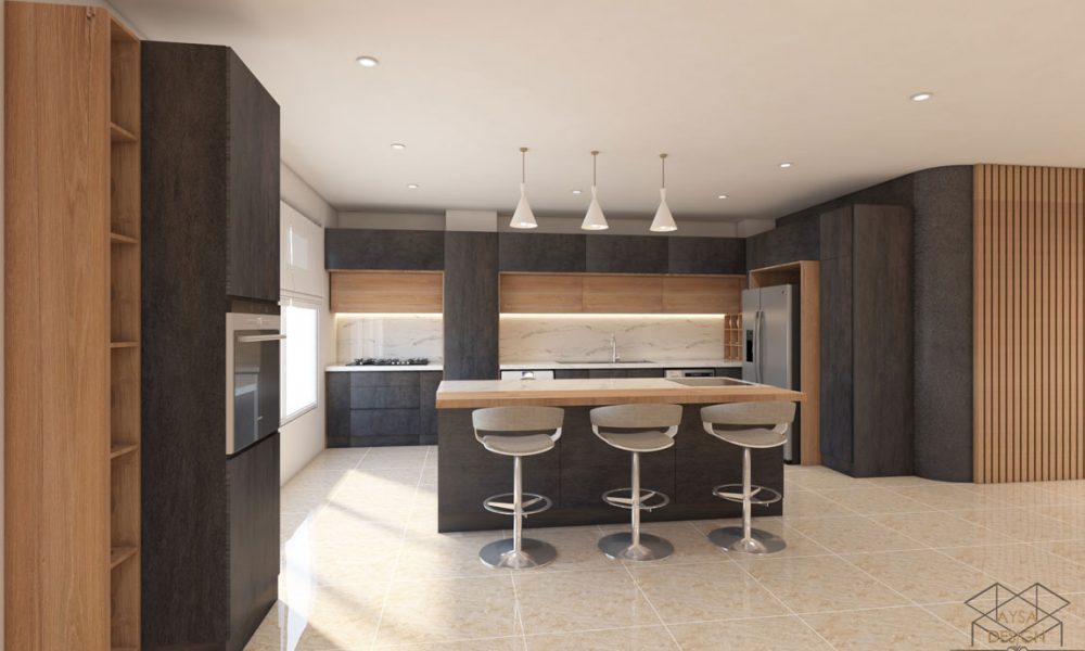 طراحی داخلی آشپزخانه مدرن در قزوین